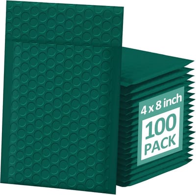 Ultramarijn Groene Bubble Mailers 100x20 cm - 100 Stuks Gewatteerde Verzendzakken voor Kleine Bedrijven