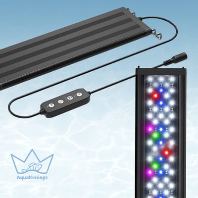 AquaKonings - Aquarium lamp - LED Aquariumverlichting - Dimbaar – Eenvoudig bedienen - Timer - 30 tot 45cm - Verschillende maten verkrijgbaar