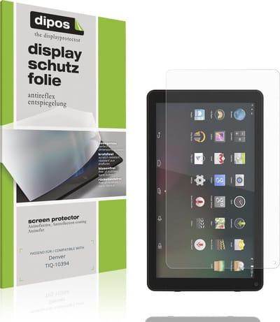 dipos – 2x Matte Beschermfolie geschikt voor Denver TIQ-10394 | Krasbestendige & antireflecterende Screenprotector Ultra-Thin