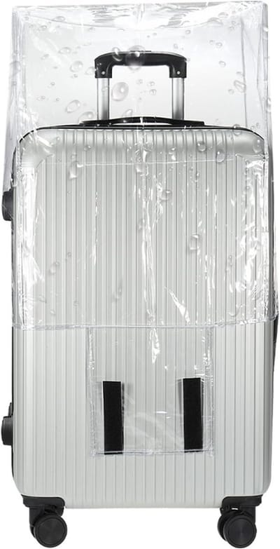 SnelShoppen - Transparante Luggage Cover 61 cm - 24 Inch PVC Kofferbescherming - Waterdicht en Vochtbestendig - Reisaccessoires voor Koffers - 1 Stuk