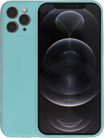 Smartphonica Telefoonhoesje Geschikt voor iPhone 12 Pro siliconen hoesje - Backcover Siliconen Case - Blauw geschikt voor iPhone 12 Pro