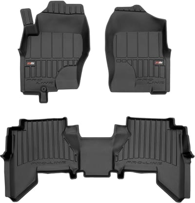 FROGUM PROLINE 3D Set - Rubberen Automatten + Kofferbakmat - Geschikt voor NISSAN PATHFINDER III (2005-2013) - 7-persoons - Zwart