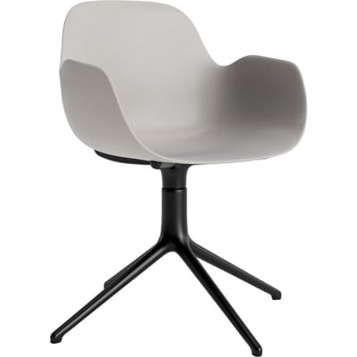 Normann Copenhagen Form Draaifauteuil - NormannCopenhagenFormWarmGrey - aluminium zwart
