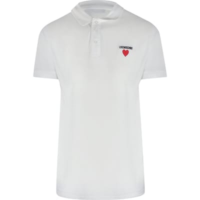 Love Moschino Poloshirt Met Hartlogo, Wit