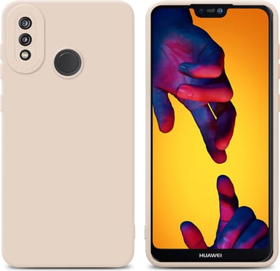 Cadorabo Hoesje geschikt voor Huawei P20 LITE 2018 / NOVA 3E in FLUID CREAM - Beschermhoes gemaakt van flexibel TPU silicone Cover Fluid Case