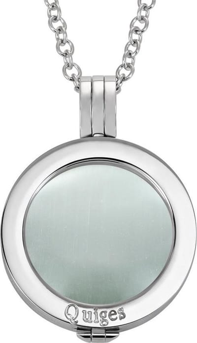 Quiges Munthouder met Ketting en Munt - Dames - Verzilverd - 25mmØ