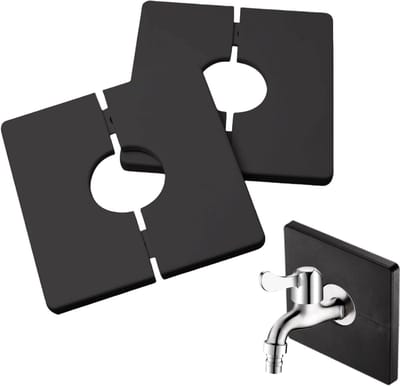 Decoratieve Douchekap 33mm Vierkant Zelfklevend PVC voor Kranen, Buizen en Gaten in Muren - 2 Stuks