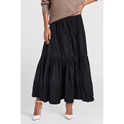 ARKET Jonis Taffeta Black Size: 38 | Maxi Skirts Outlet | Dames | Zwart