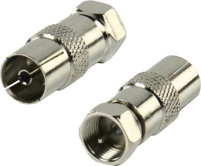 JMS® IEC FM / F-Adapter * Verloop Van F-Connector Male Naar Coax Female *