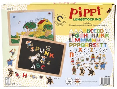 Kinderboeken Pippi magneetbord - Speelset met 71 magneten voor kinderen.