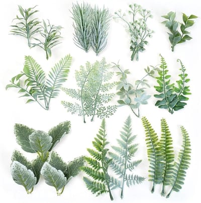 Kunstmatige bladeren set 33 stuks - 11 stijlen groen - duurzaam materiaal - perfect voor bloemstukken - SnelShoppen