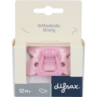 Difrax Fopspeen Dental +12 maanden GEMS - Roze Kwarts 1 Speen