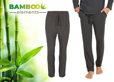 Bamboe Pyjama Broek Heren - Antraciet - Maat M - Pyama Heren Volwassenen - Loungebroek Heren Pyjama Volwassen