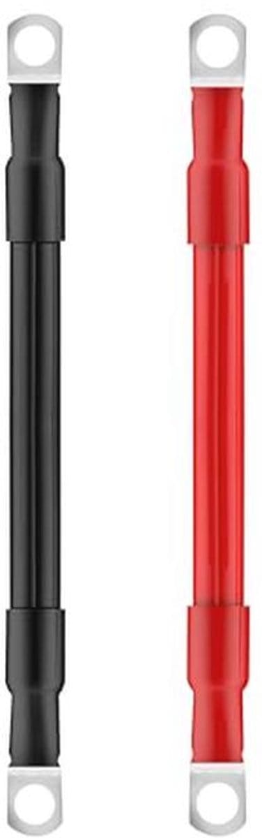 Batterijkabel 25 mm² 15 cm - Auto Accukabel 12 V 3 AWG - Koper met M10 Ringklemmen voor Vrachtwagen Motorfiets en Zonne-energie