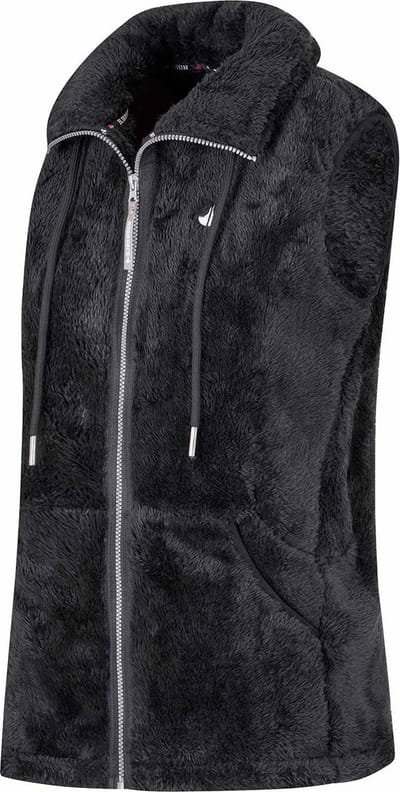 BJØRNSON Syrin Coral Fleece Bodywarmer Dames - 4 seizoenen - Maat 36 - Zwart