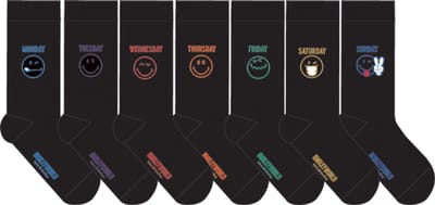 Heren Mannen Smiley socks - Multipack 7 PAAR Sokken - JOY - Maat 39-42