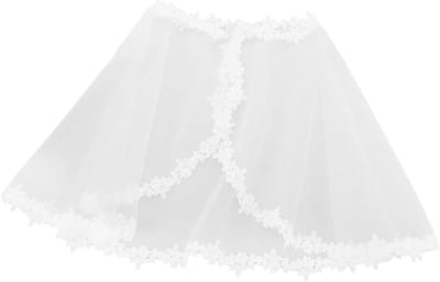 Lace Cape - Bloemenmeisjes Sjaal - Feestelijke Bruiloft - Ademend Lichtgewicht - 126 cm - Wit
