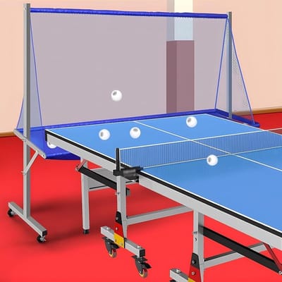 Tafeltennis Net - Balvanger Tafeltennis - Tafeltennis Training - Met Wielen Vangontwerp - 210x142x45cm - Zilver