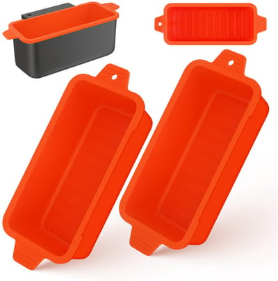 2 stuks - Olieopvangbak - Vetopvangbak - Siliconen olieafvoer - Siliconen vetopvangbakje - Olieopvangbakvoering - Ovenlekbak - 21,5*6,8*8,5 cm - Grillaccessoire - Oranje