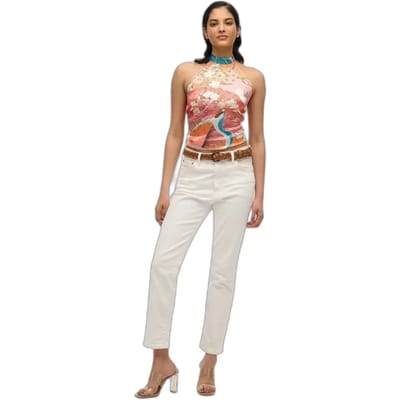 Jacquard blousje met open rug voor dames Superdry