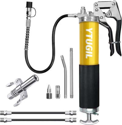 Hogedruk Vetpers Set 8000 PSI - Professioneel Smeerpistool met Slang en Accessoires (400cc)
