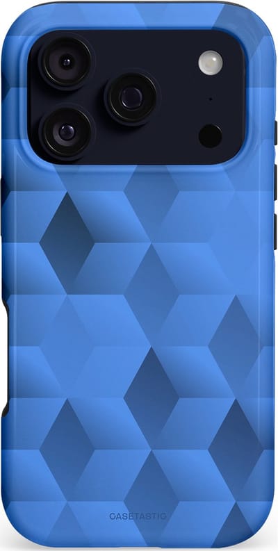 Casetastic hoesje geschikt voor Apple iPhone 17 Pro - MagSafe - Dubbellaagse bescherming - Hexaflow - Fashion Case - Lavendel Donkerblauw