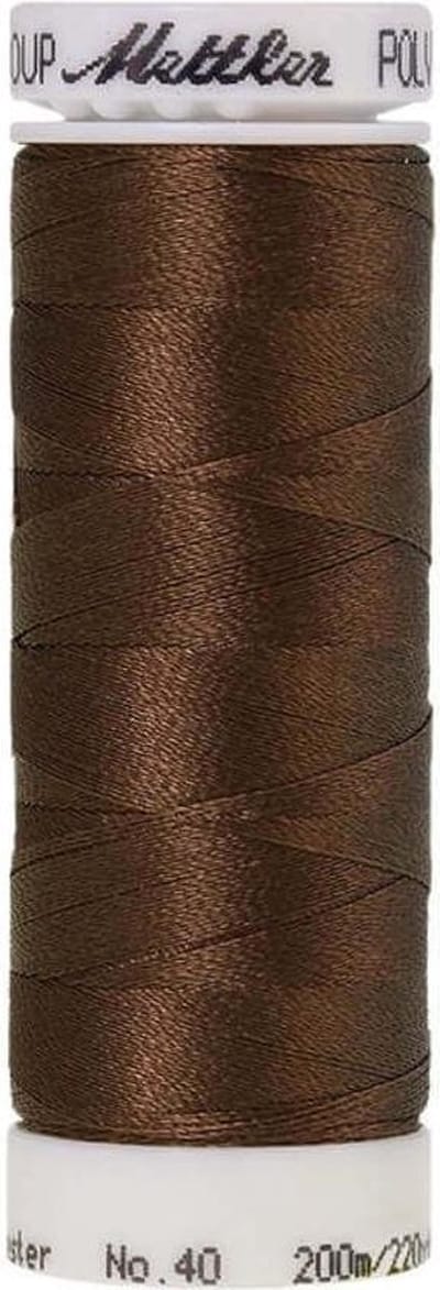 AMANN POLYSHEEN NAAI-BORDUURGAREN, COL-1055 BRUIN, 200M, PER STUK.