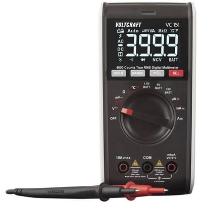 VOLTCRAFT VC151 Multimeter Digitaal CAT III 600 V Weergave (counts): 4000