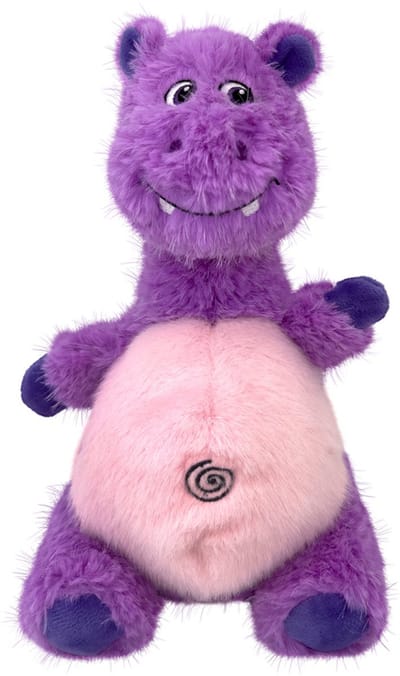 Kong Knots Belly Hippo - Knuffel - Paars Pink M/L