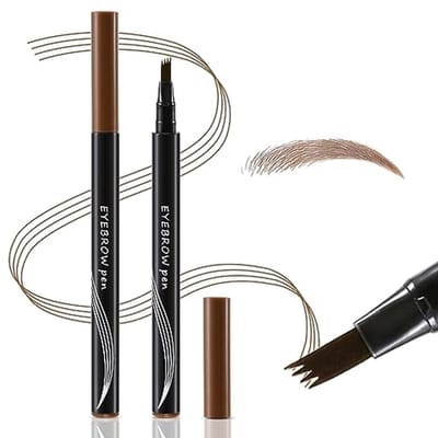Wenkbrauwpotlood - Micro Tip Potlood - Natuurlijke Wenkbrauwen Creëren - 4-Punts Applicator - 12.5 cm - Bruin