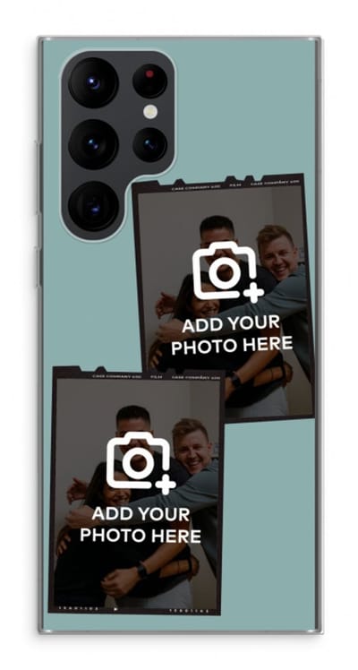 Gepersonaliseerd - Case Company® - Hoesje geschikt voor Samsung Galaxy S22 Ultra hoesje - Polaroid Zwart - Soft Cover Telefoonhoesje - Bescherming aan alle Kanten en Schermrand