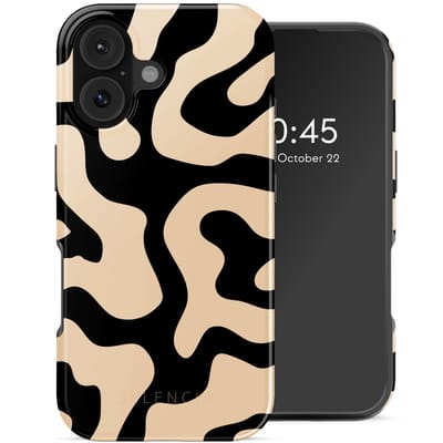 Selencia Hoesje - Geschikt voor Apple iPhone 17 - Backcover geschikt voor MagSafe - Art Wave Black