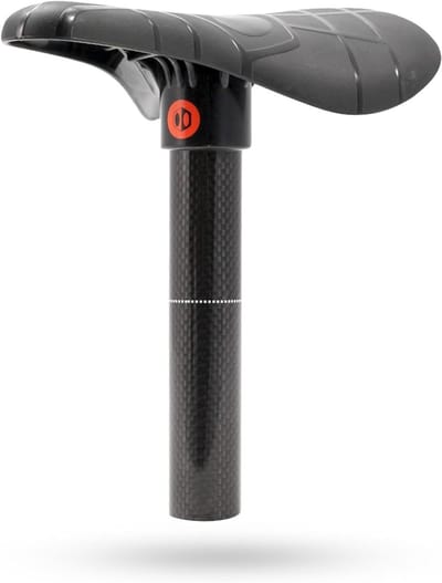 Fietszadel - Zadelpen zadel - Comfortabel Fietsen - Koolstofvezel - 27.2 cm - Zwart