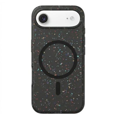 Coverzs Recycled Magsafe hoesje geschikt voor iPhone 17 Air - Magsafe telefoonhoesje - Glitter hoesje - Schokbestending
