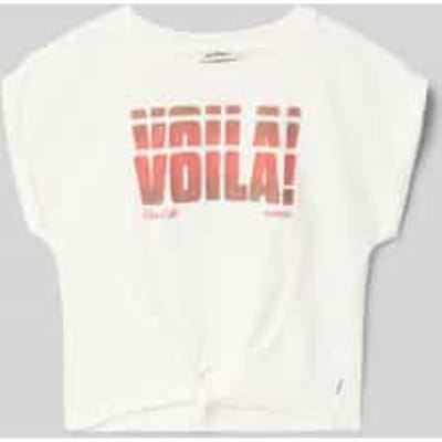 T-shirt met een decoratieve knoop in de taille meisje Garcia