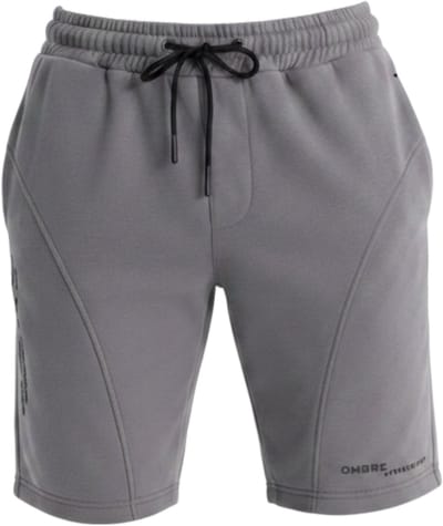 OMBRE Korte Broek - Slim Fit - Katoen - Short Grijs S