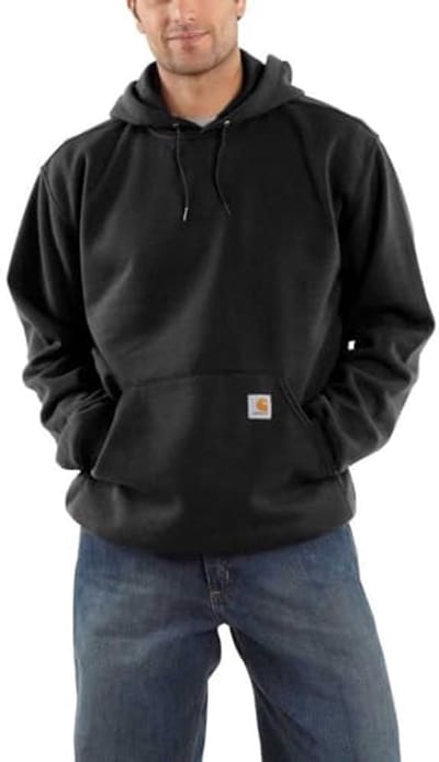 Heren Workwear Hoodie - Zwart - Originele Pasvorm - Maat S