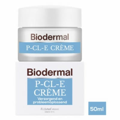 Biodermal P-CL-E Dag- en Nacht Crème, 50ml - Verzorgend en probleemoplossend, Ondersteunt natuurlijk huidherstel bij irritatie en rode plekjes, voor Droge, Gevoelige en Kwetsbare huid, Rijke textuur