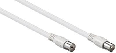 IEC (m) - IEC (v) coaxkabel | >85 dB | CCS | recht | wit | 1 meter