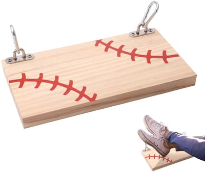 Dailygoods - Voetsteun voor Honkbalhek - Draagbare Houten Hangende Steun voor Fans en Coaches
