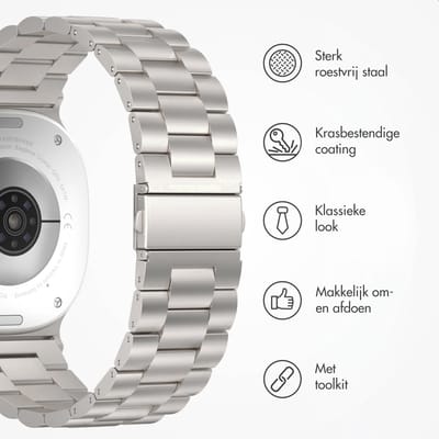 imoshion Stalen bandje voor de Samsung Galaxy Watch 9 (40/44mm) / Watch 8 (40/44mm) / Classic (46mm) - Sterrenlicht