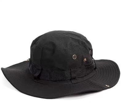 VHV-Zonnehoed Heren - Camouflage Safari Hoed met Afneembaar Gezichtsmasker - UPF 50+ UV-bescherming Vissershoed - Verstelbare Militaire Boonie Hat voor Vissen en Wandelen