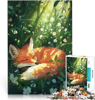Legpuzzel 2000 stukjes - Grote puzzel - Ontspannend tijdverdrijf - Precisie gesneden stukjes - 70x100 cm - Slapende vos