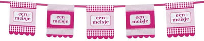 kartonnen Vlaggenlijn 'Een meisje' van 3 meter