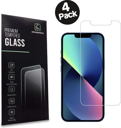 iPhone 13 PRO MAX Screenprotector Tempered Glass Met Notch - Beschermglas Voor iPhone 13 PRO MAX Met Inham - 4 Stuks - Smartphonica