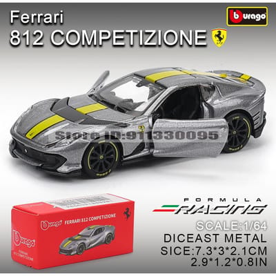 Bburago 1: 64 Ferrari Serie Meerdere Keuzes Sp3 812 F12 430 Enzo F40 F12Tdf Sf90 458 Auto Die-Cast Model Speelgoed voor Kinderen