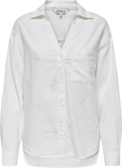 ONLY - ONLCARO L/S LINEN BL EMB SHIRT CC PNT - Meisjes - Blouses