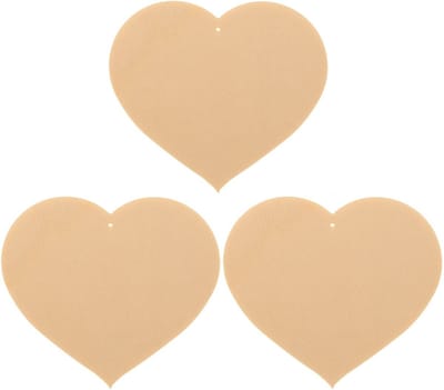 Houten vormen hartjes - 6x - dia 10 cm - Hobby/knutselmateriaal - zelf beschilderen/decoreren - op te hangen