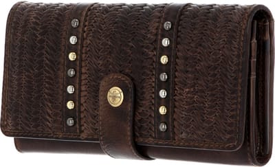 CHIEMSEE portemonnee Perth Wallet with Flap Vintage Look Brown bruine