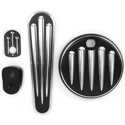 Brandstoftankdeur & Dashboard Inzetstuk & Contactslot Kap Kit Streep Stijl Geschikt voor FLHX   FLHT   FLTR   FLHTCUTG gray